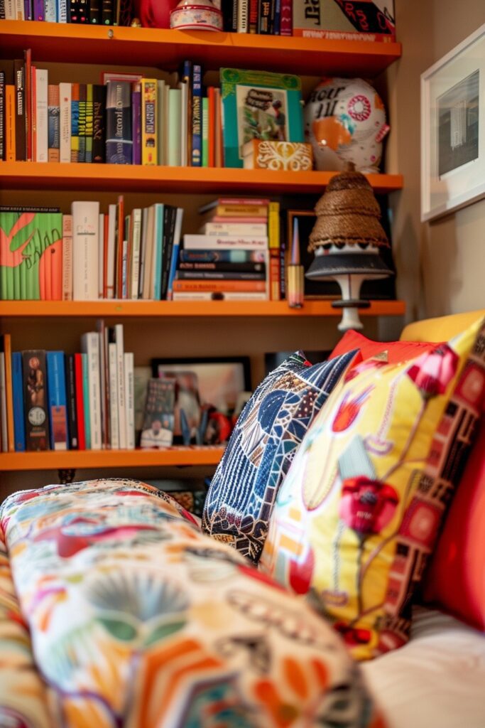 Boho-Chic Colorful Shelves