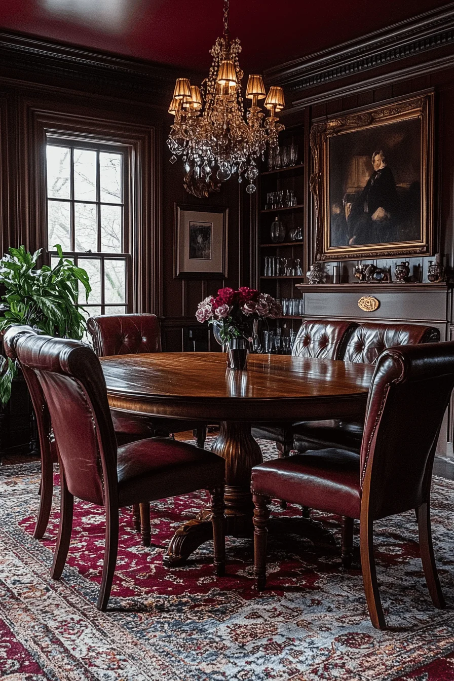 moody dining room