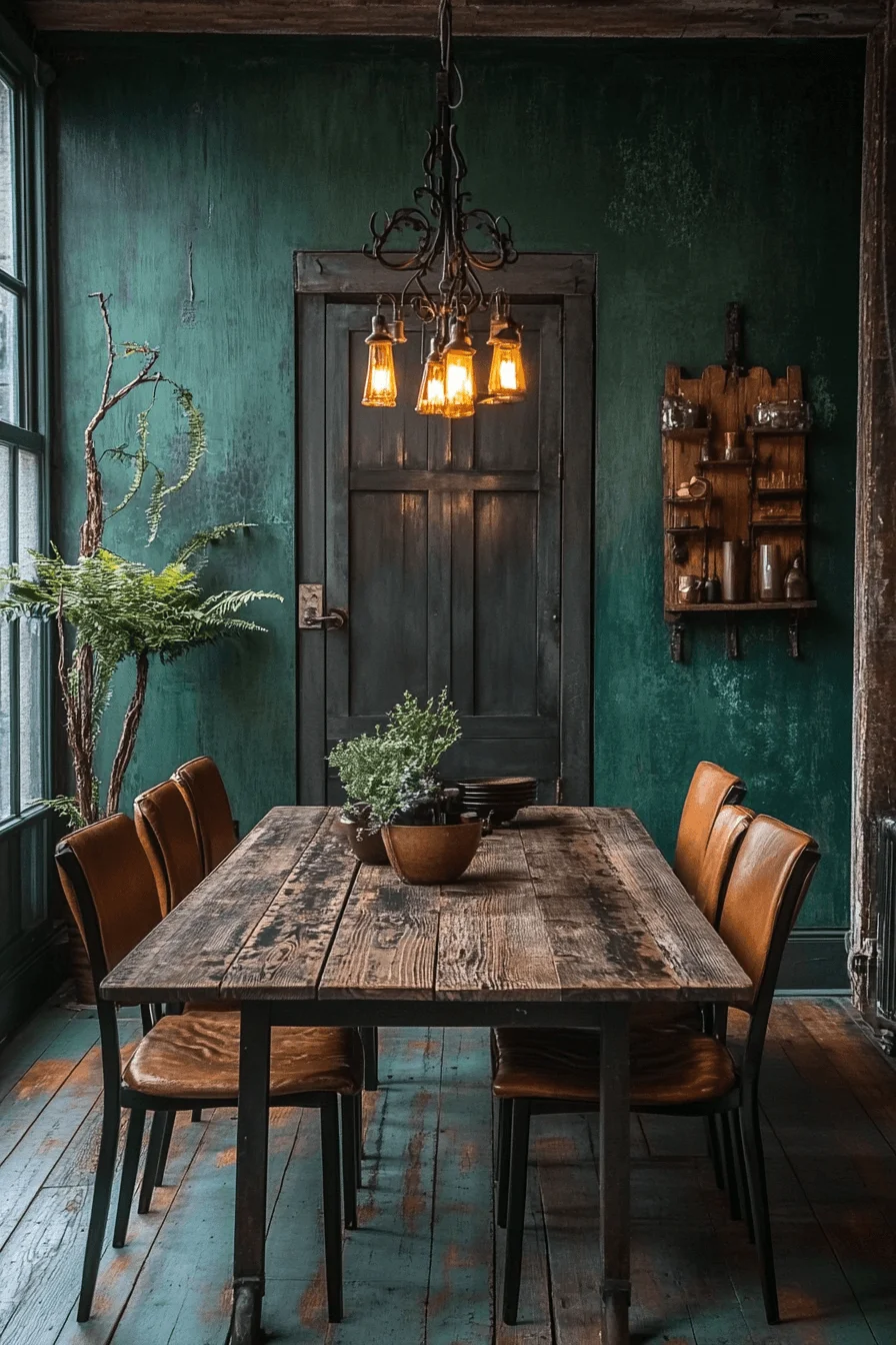moody dining room