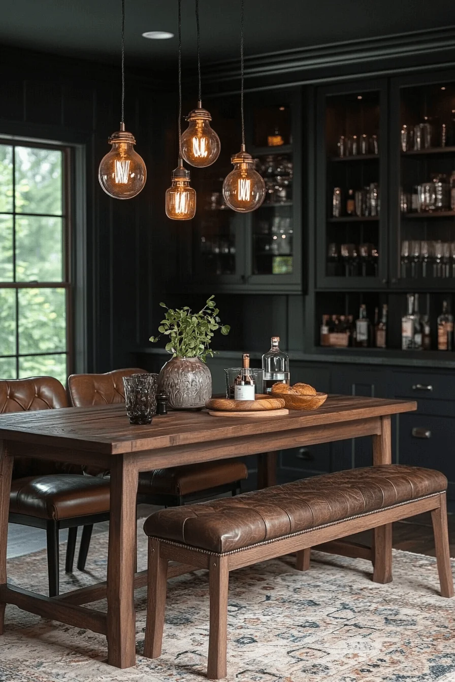 moody dining room