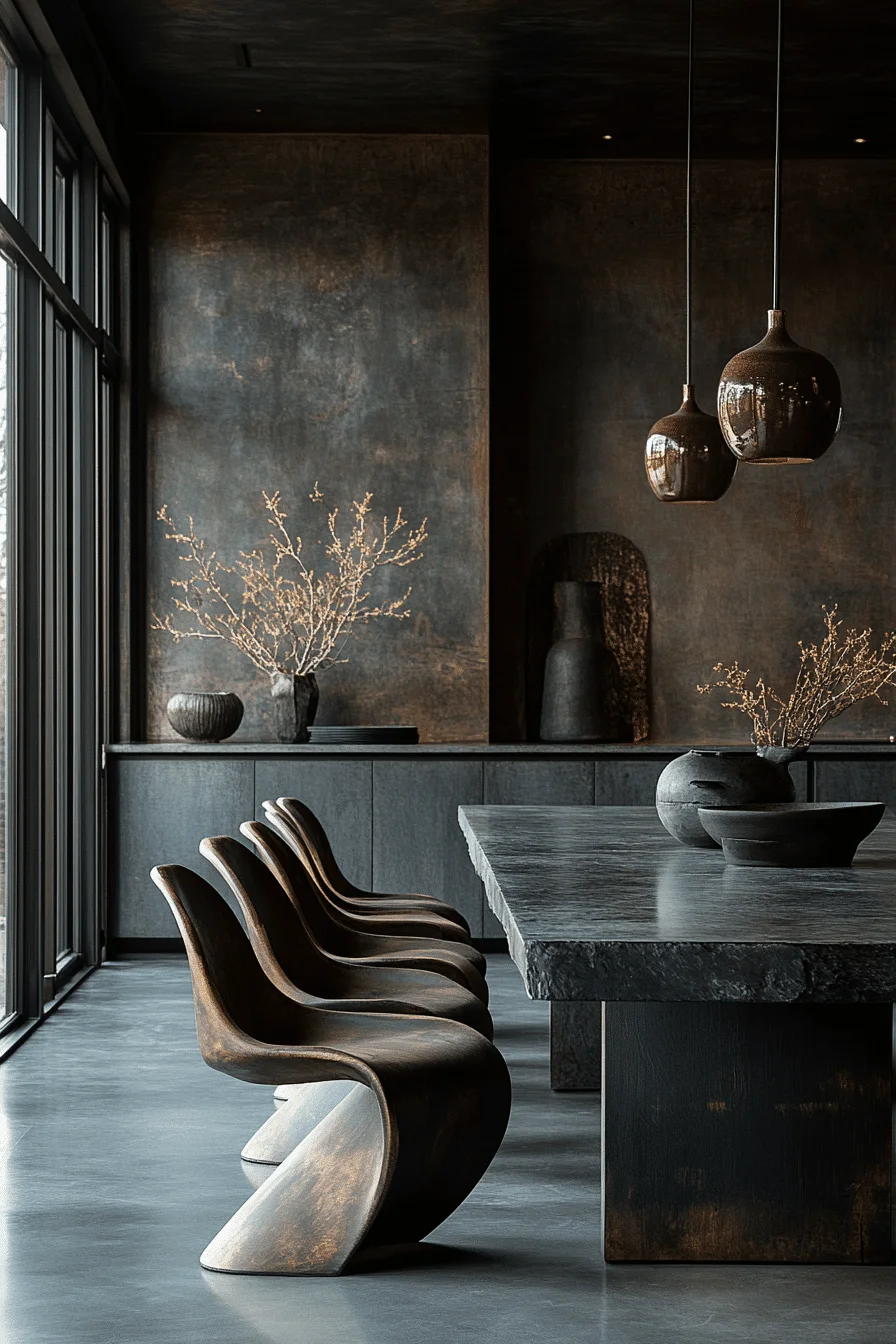 moody dining room