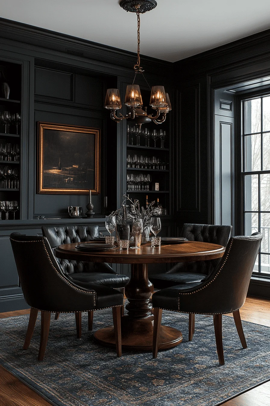 moody dining room