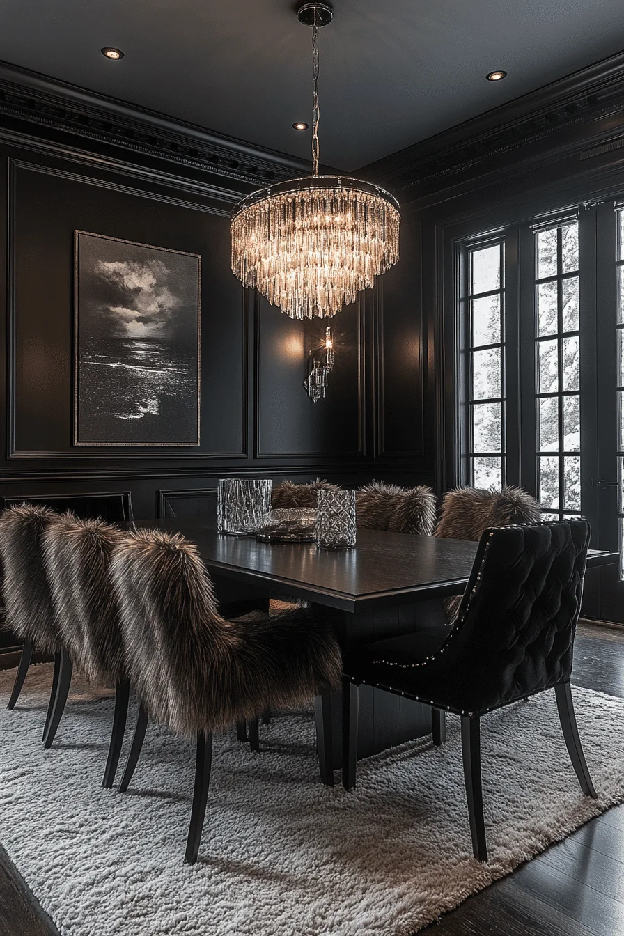 moody dining room