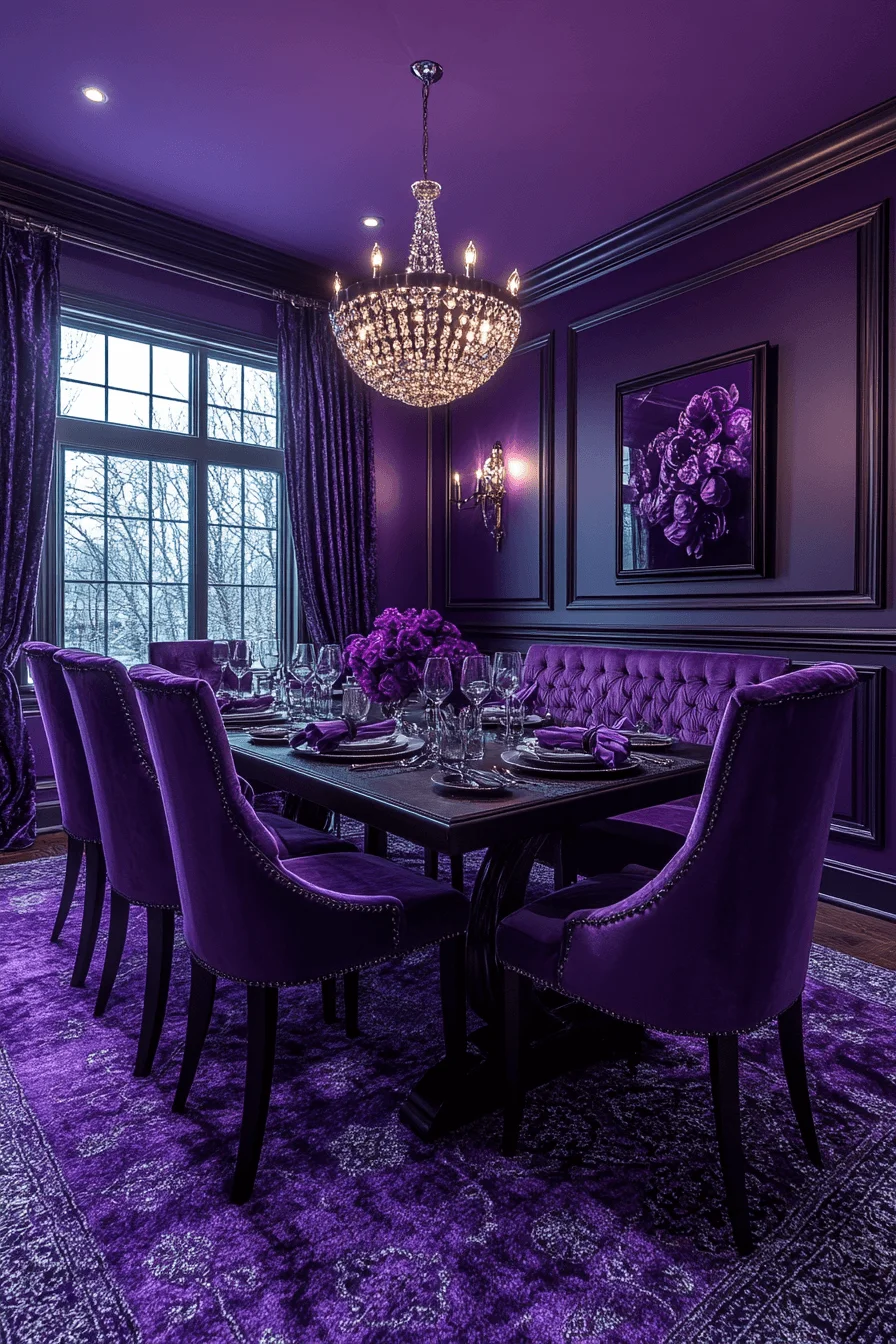moody dining room