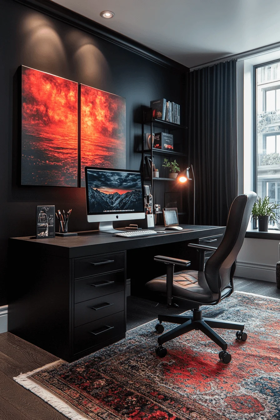 moody office midnight black