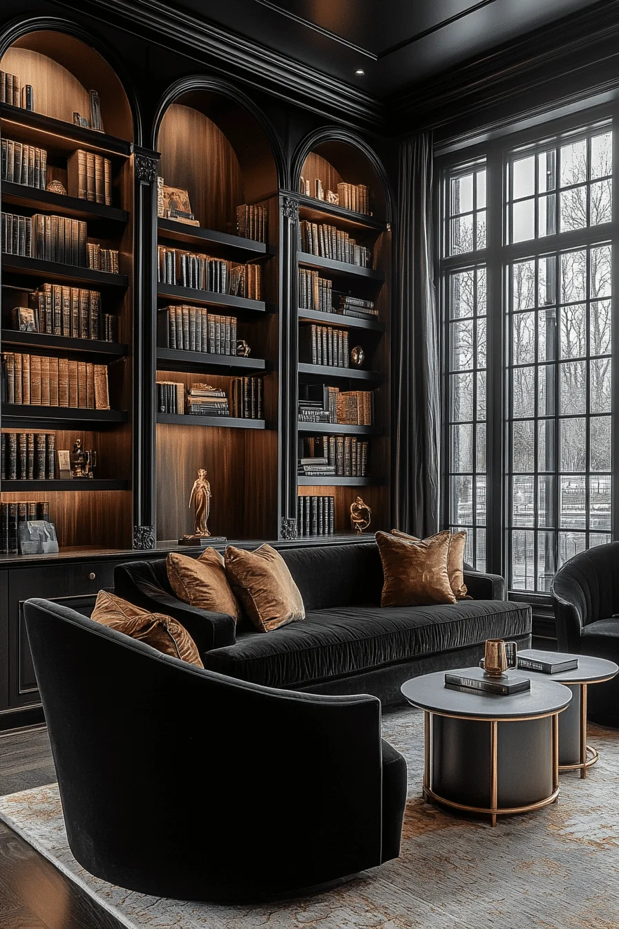 moody office shadow black