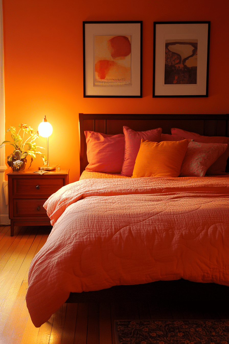 colorful minimalist bedroom