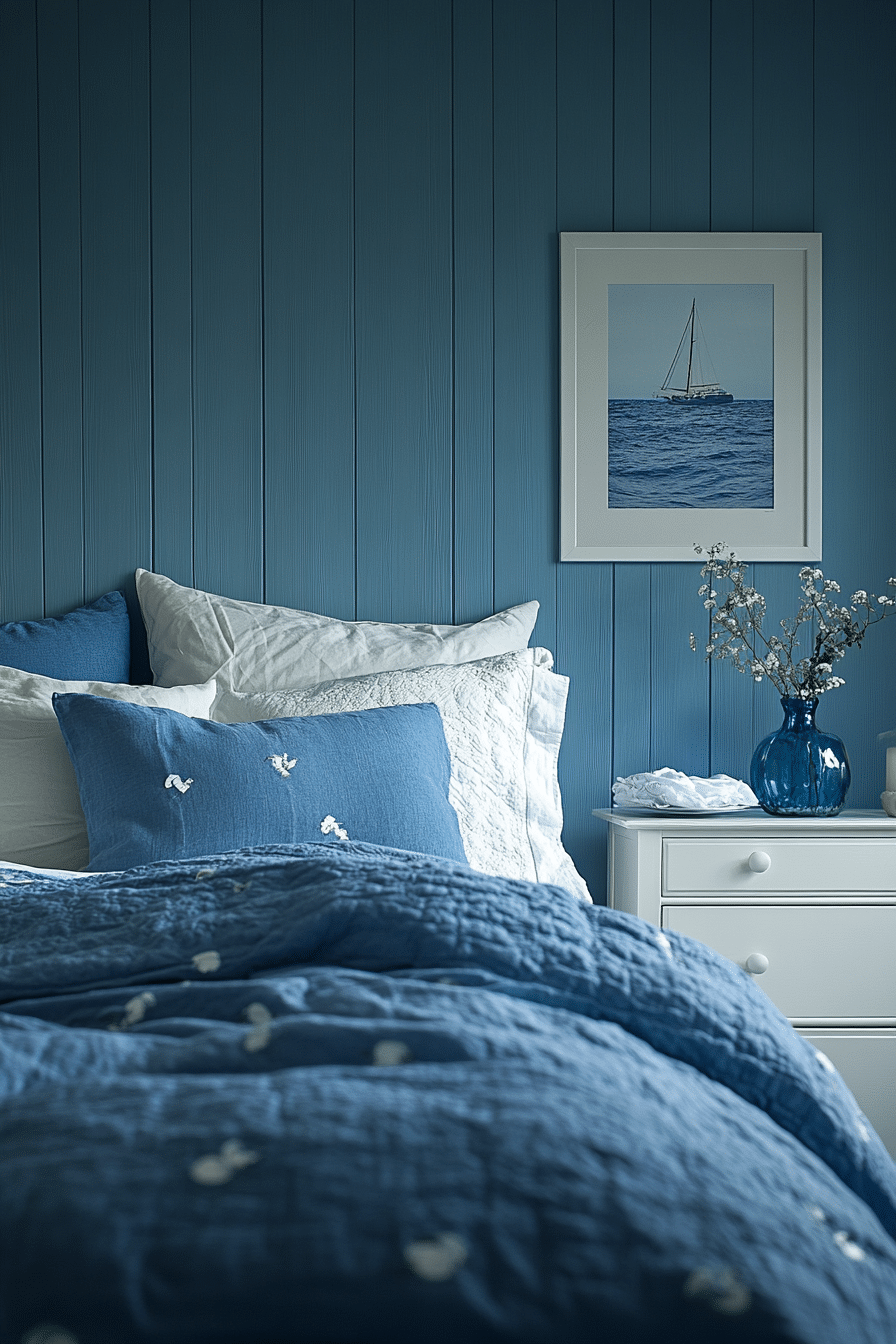 colorful minimalist bedroom