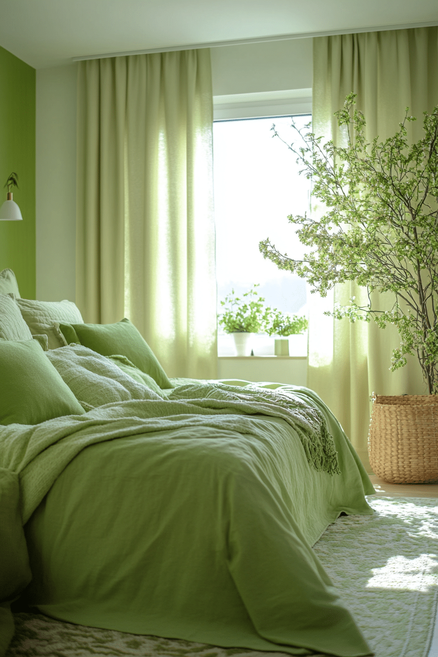 colorful minimalist bedroom