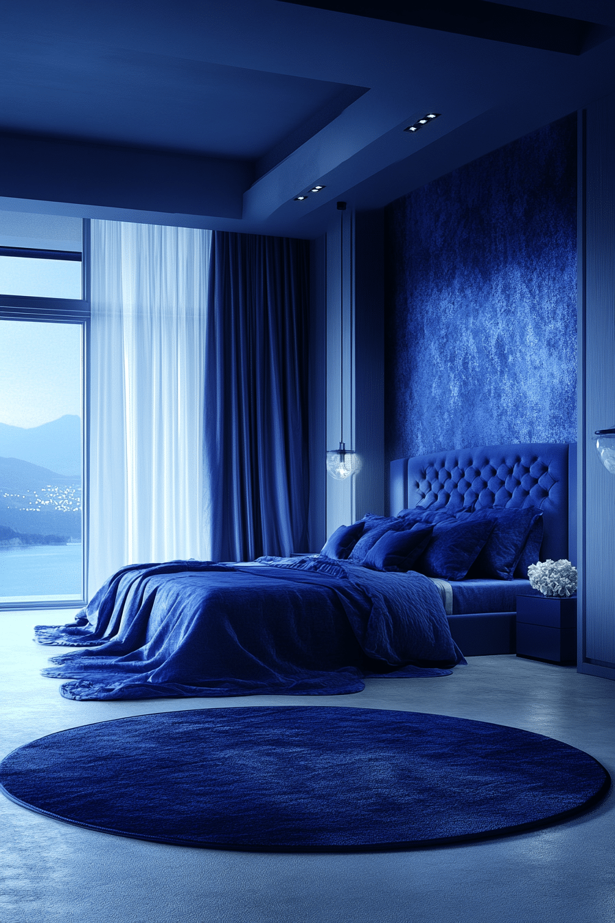 colorful minimalist bedroom