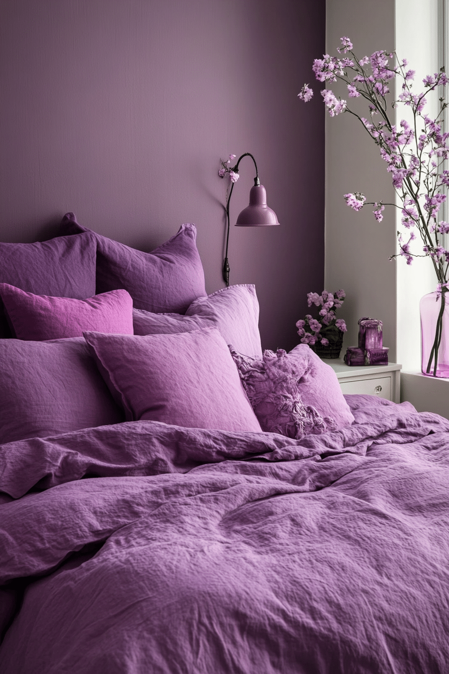 colorful minimalist bedroom