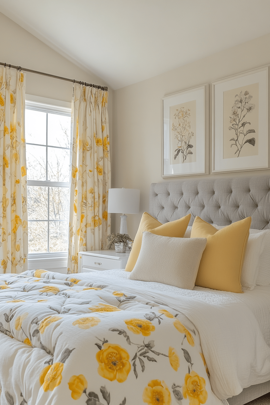 colorful minimalist bedroom