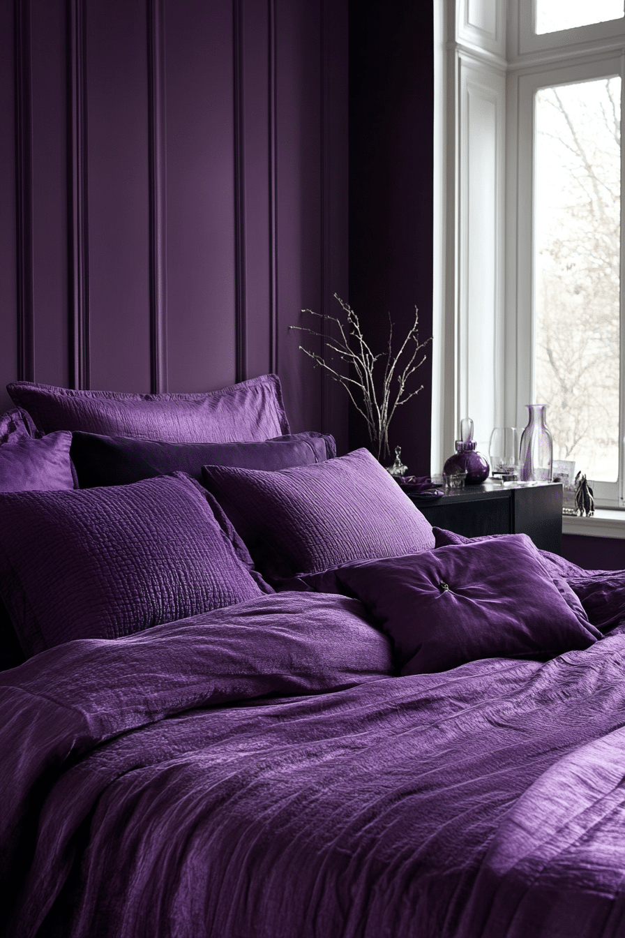 colorful minimalist bedroom