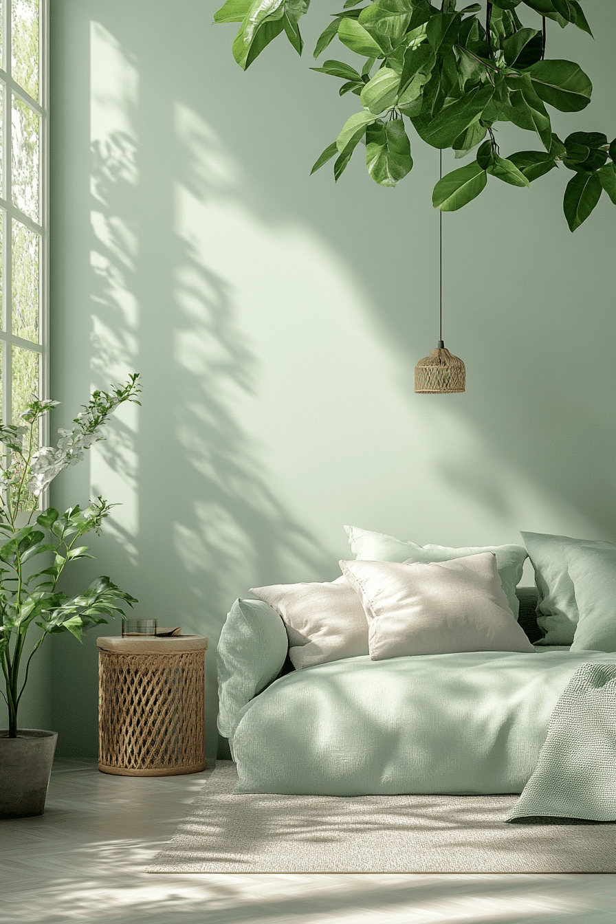 colorful minimalist bedroom