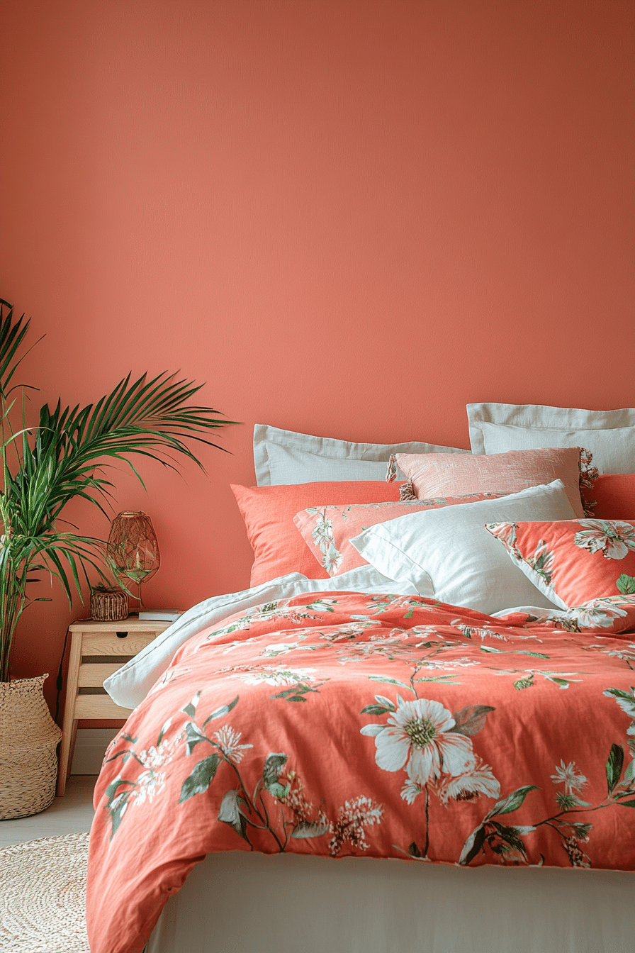 colorful minimalist bedroom