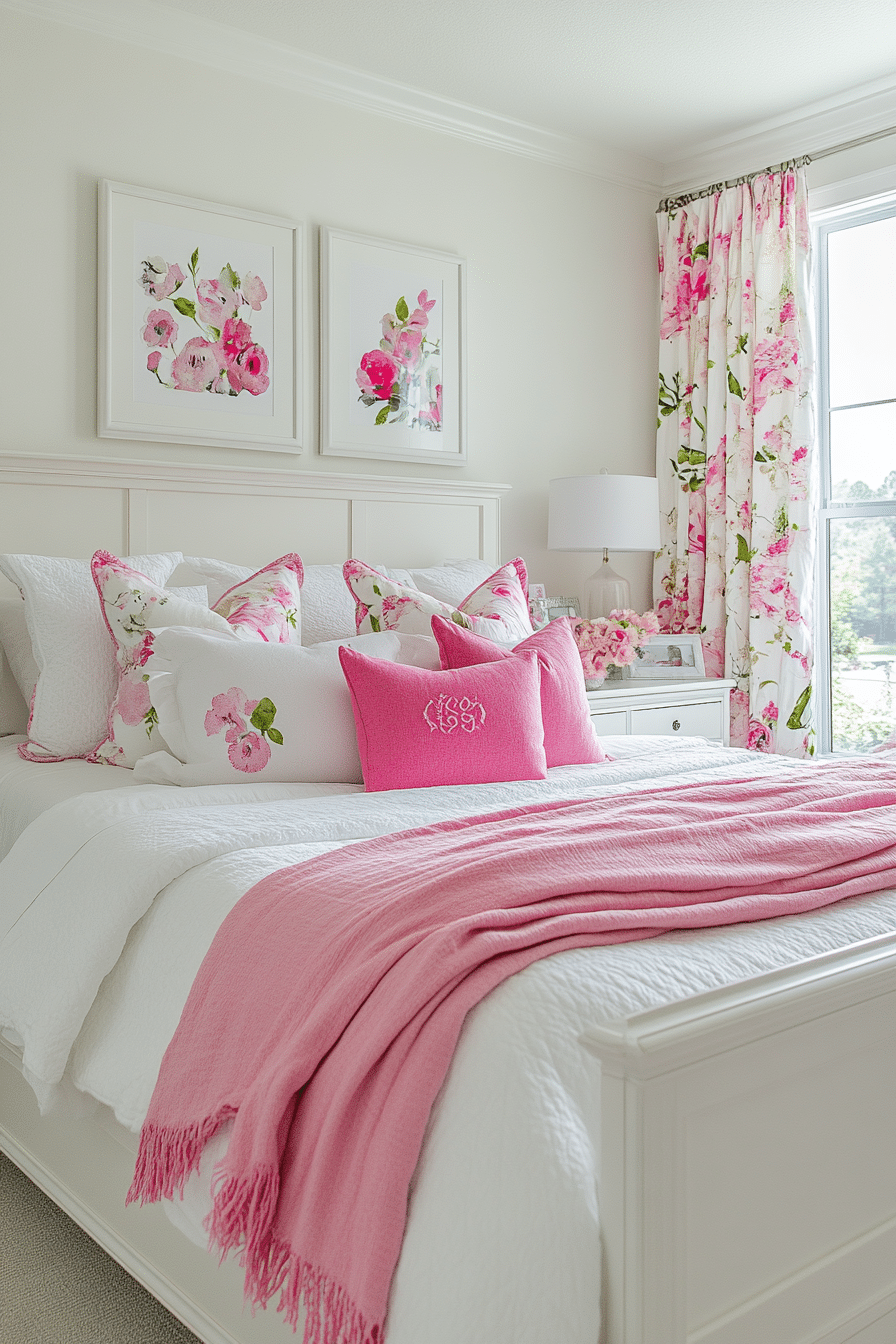 colorful minimalist bedroom