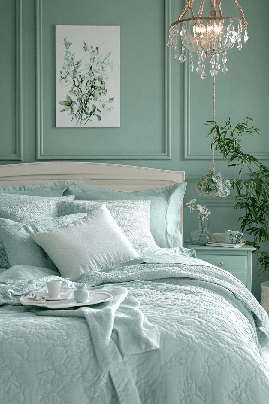 colorful minimalist bedroom