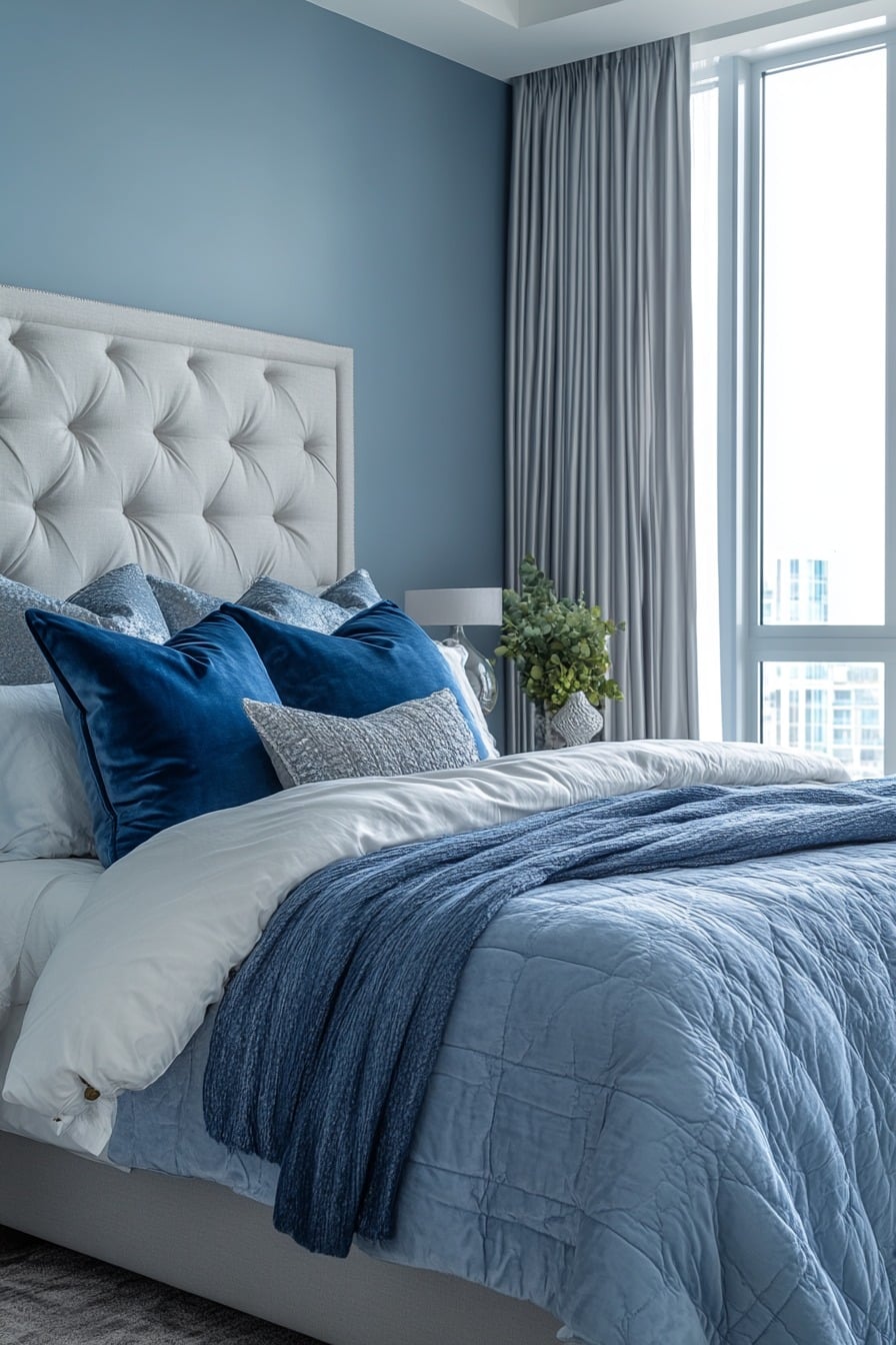 colorful minimalist bedroom