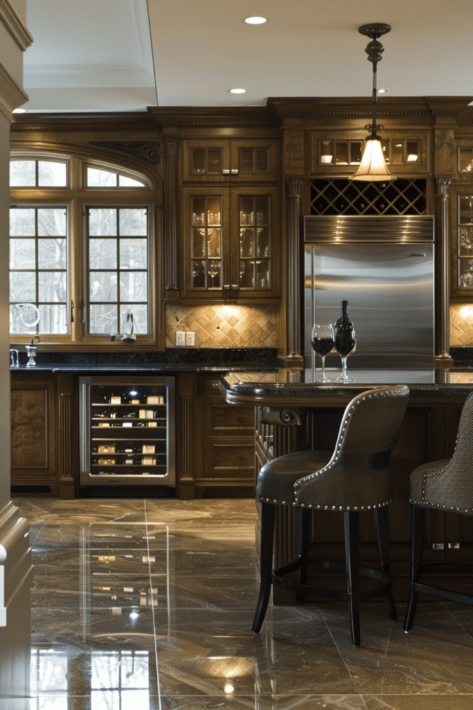 Wine Enthusiast’s Sophisticated Kitchens