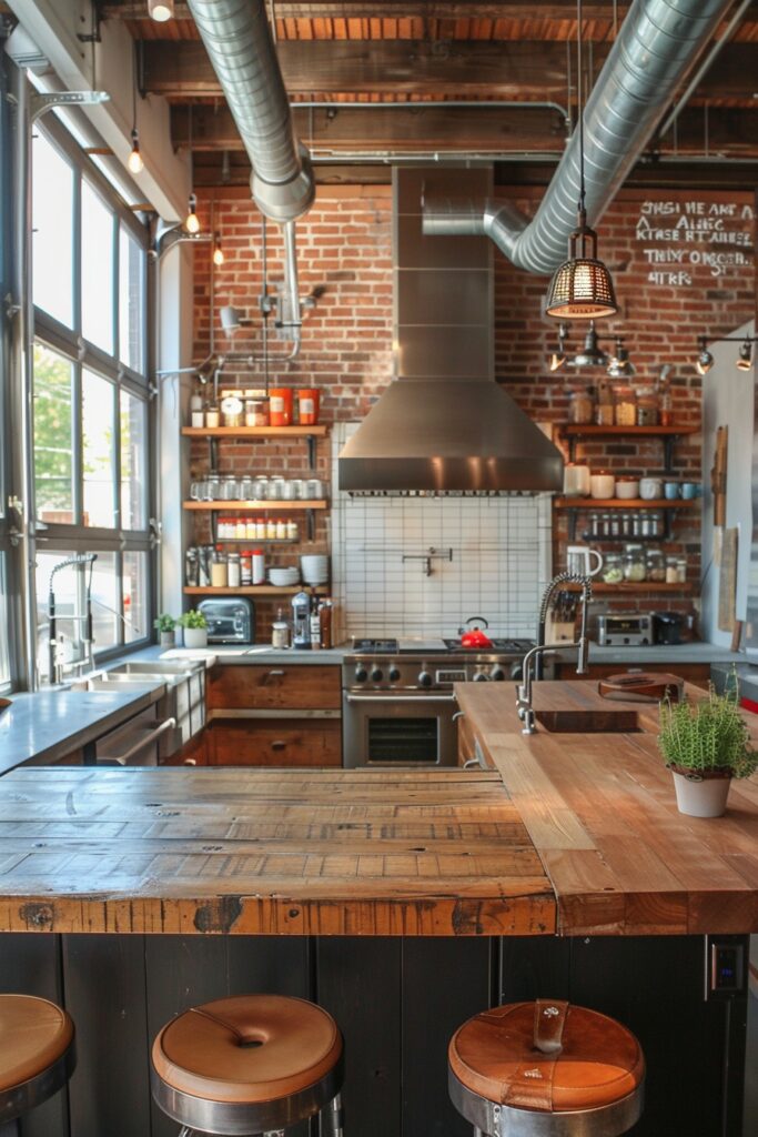 Chic Urban Industrial Kitchens