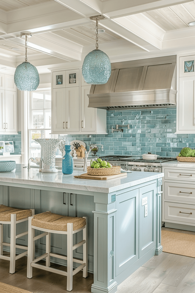 Tranquil Coastal-Inspired Kitchens