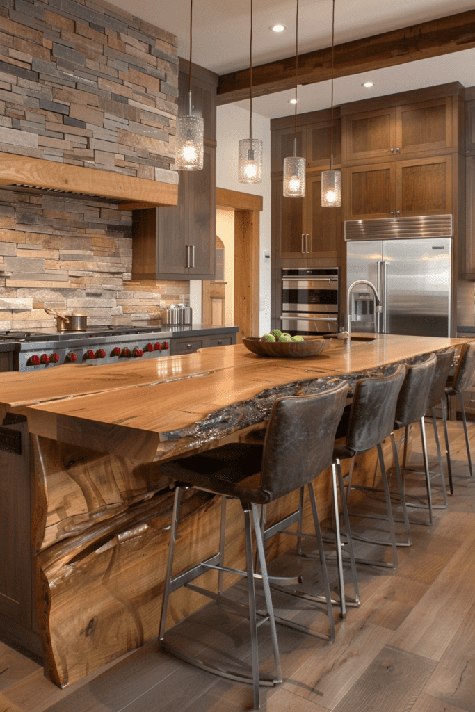 Rich Wood-Infused Luxury Kitchens
