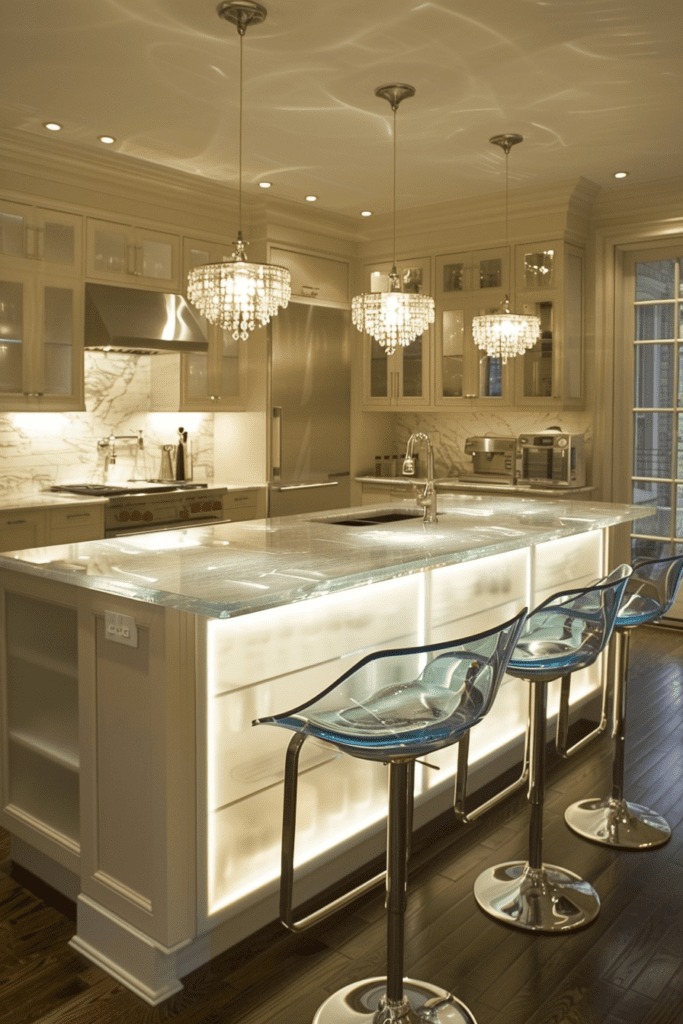 Refined Glass Accent Kitchens