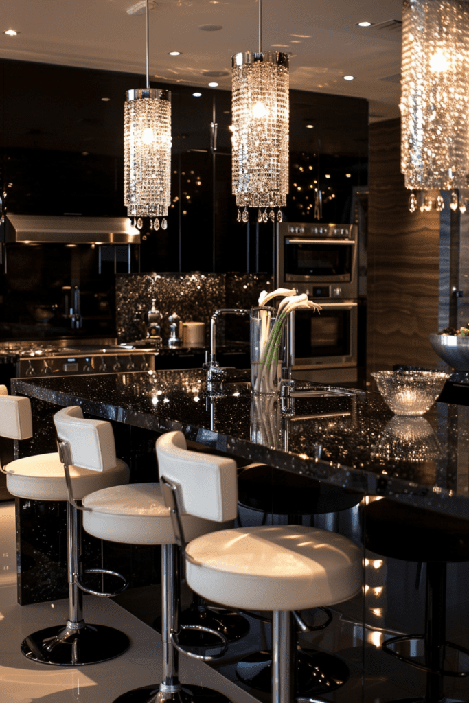 Glamorous Contemporary Mirror Kitchens