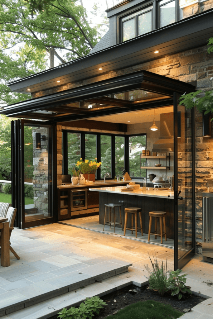 Seamless Indoor-Outdoor Flow Kitchens