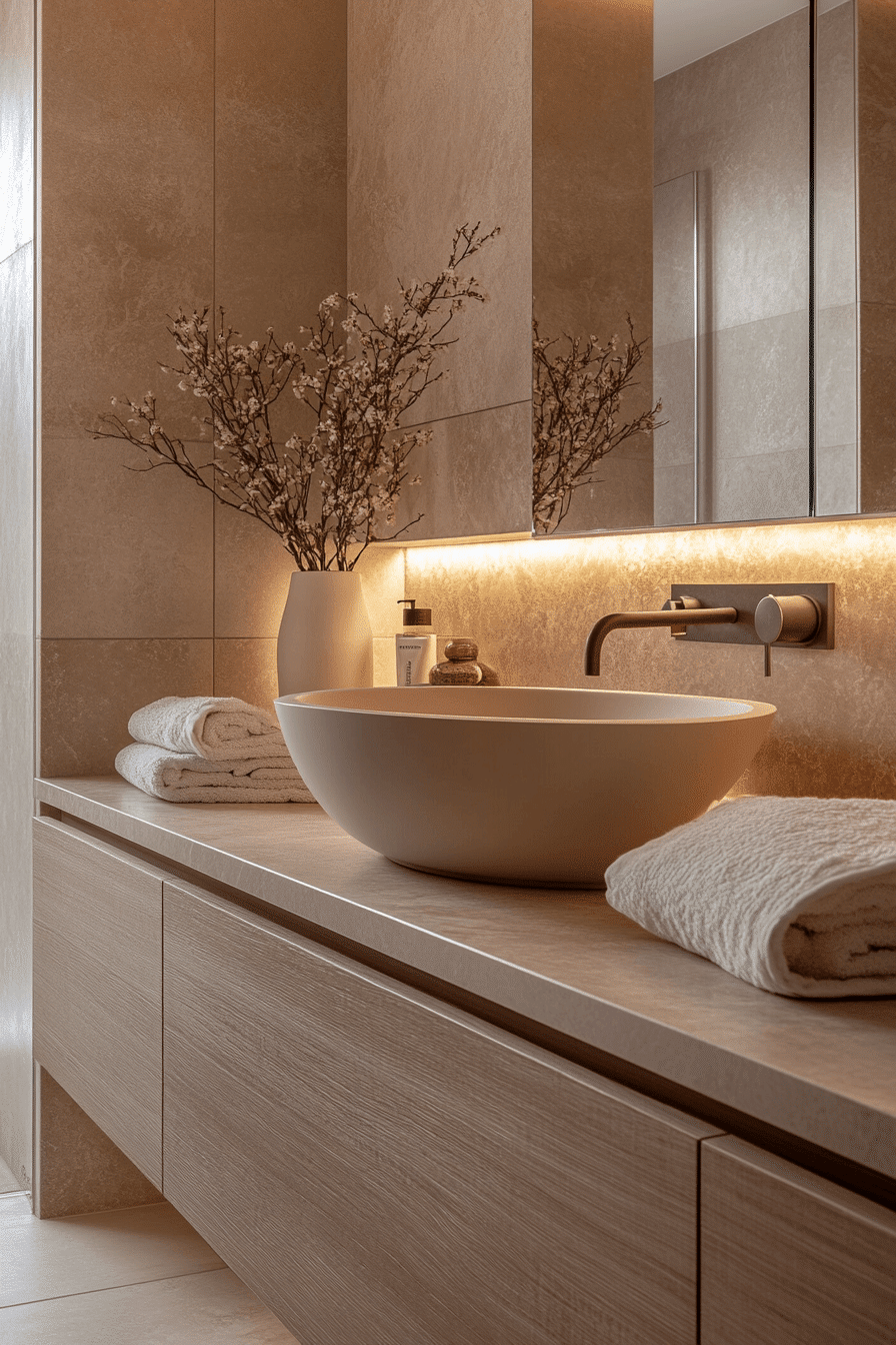 neutral toned bathroom