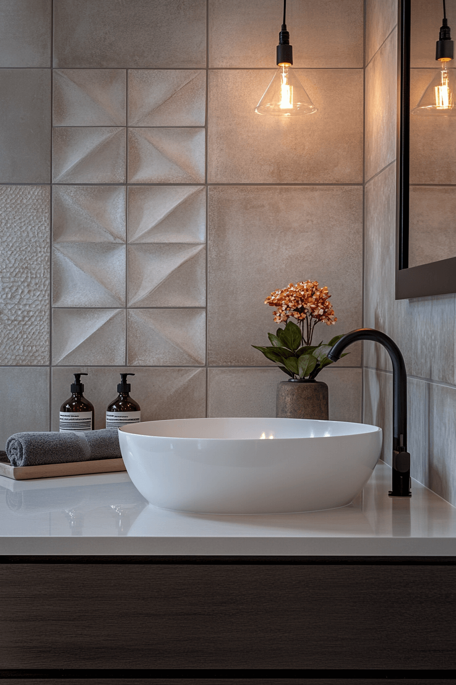 statement tile bathroom