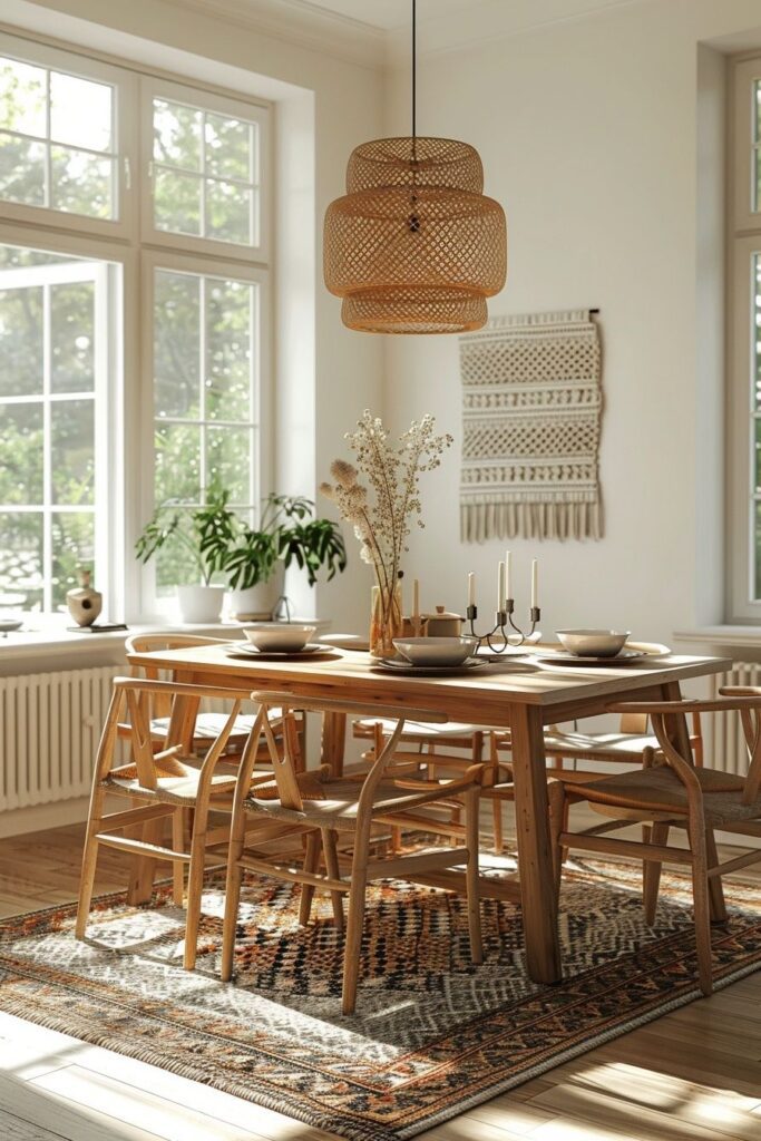 Inviting Boho Nordic Dining