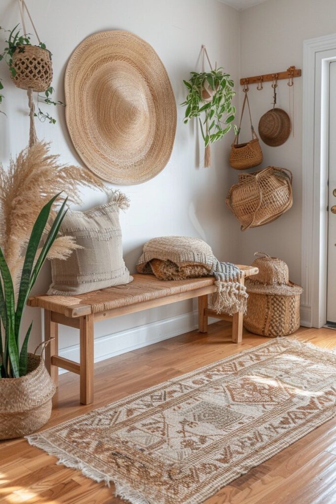 Welcoming Scandi Boho Entryway