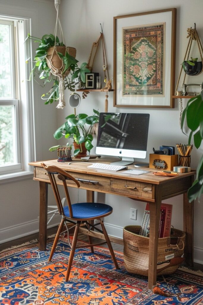Efficient Scandi Boho Home Office