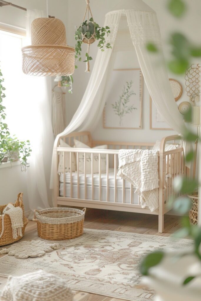Boho Scandi Nursery Design