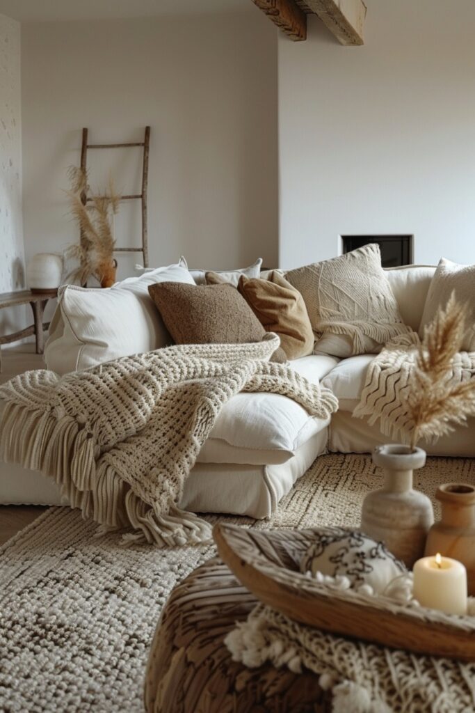 Warmth and Inviting Atmosphere in Scandi Boho
