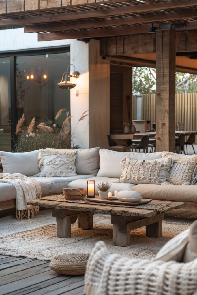 Warm and Inviting Scandi Boho Patio