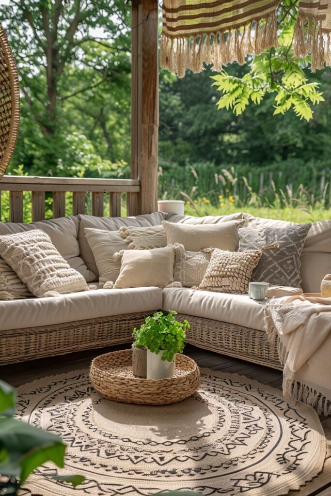 Earthy Scandi Boho Patio Tones