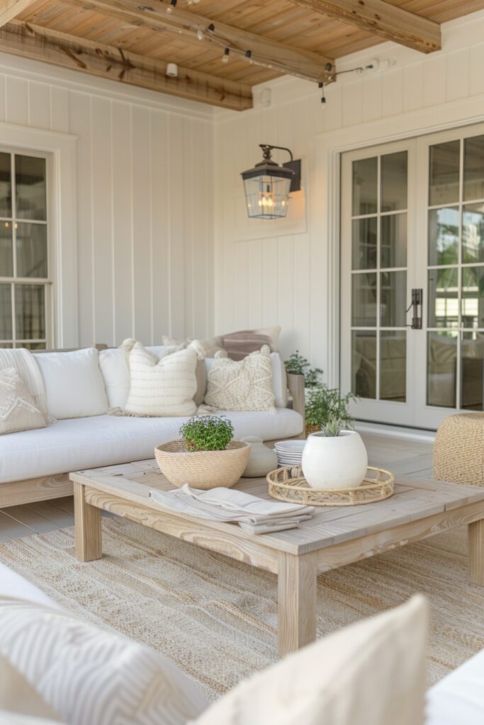 Neutral Scandi Boho Patio Themes