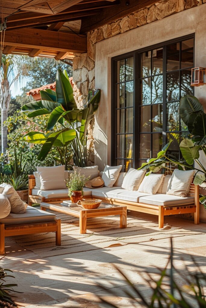 Natural Elements in Scandi Boho Patios