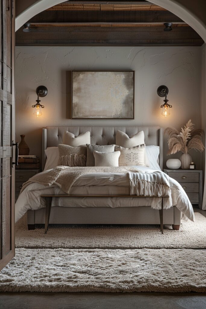 Plush Layered Rugs for Glam Bedrooms