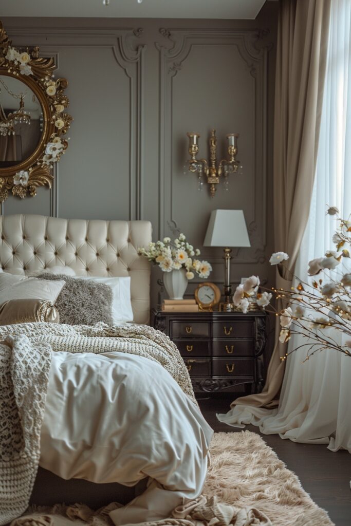 Romantic Elements in Glam Bedroom Decor
