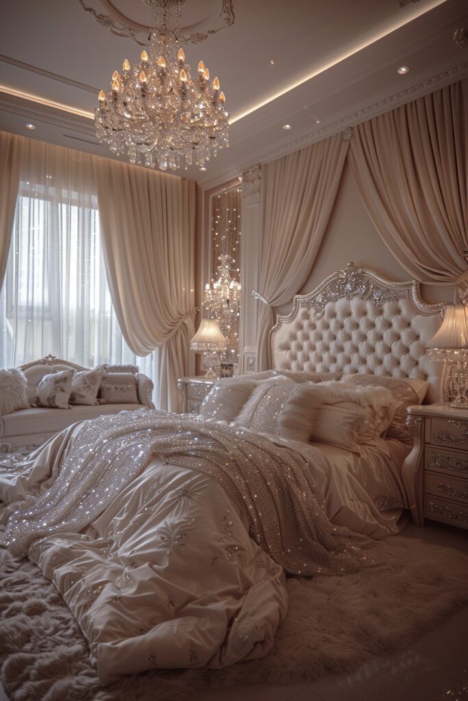 Crystal and Glass Accents for Luxe Bedrooms