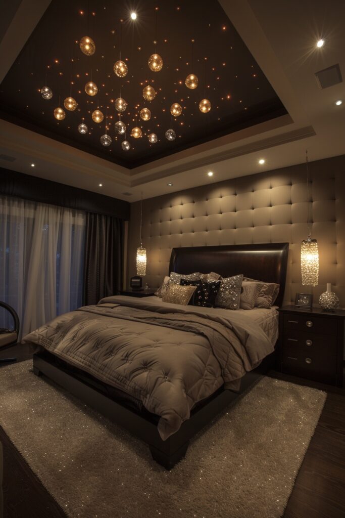 Statement Lighting Fixtures for Glam Bedrooms