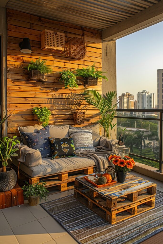 Upcycled Boho Balcony