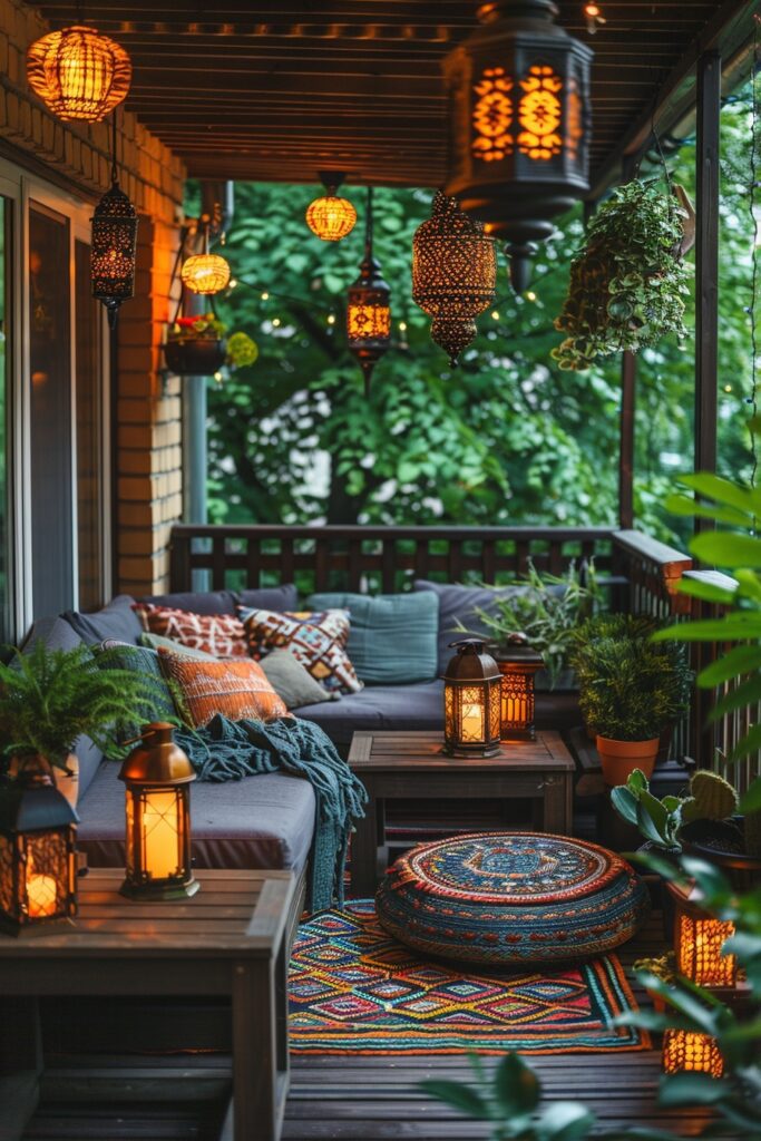Lantern-Lit Balcony