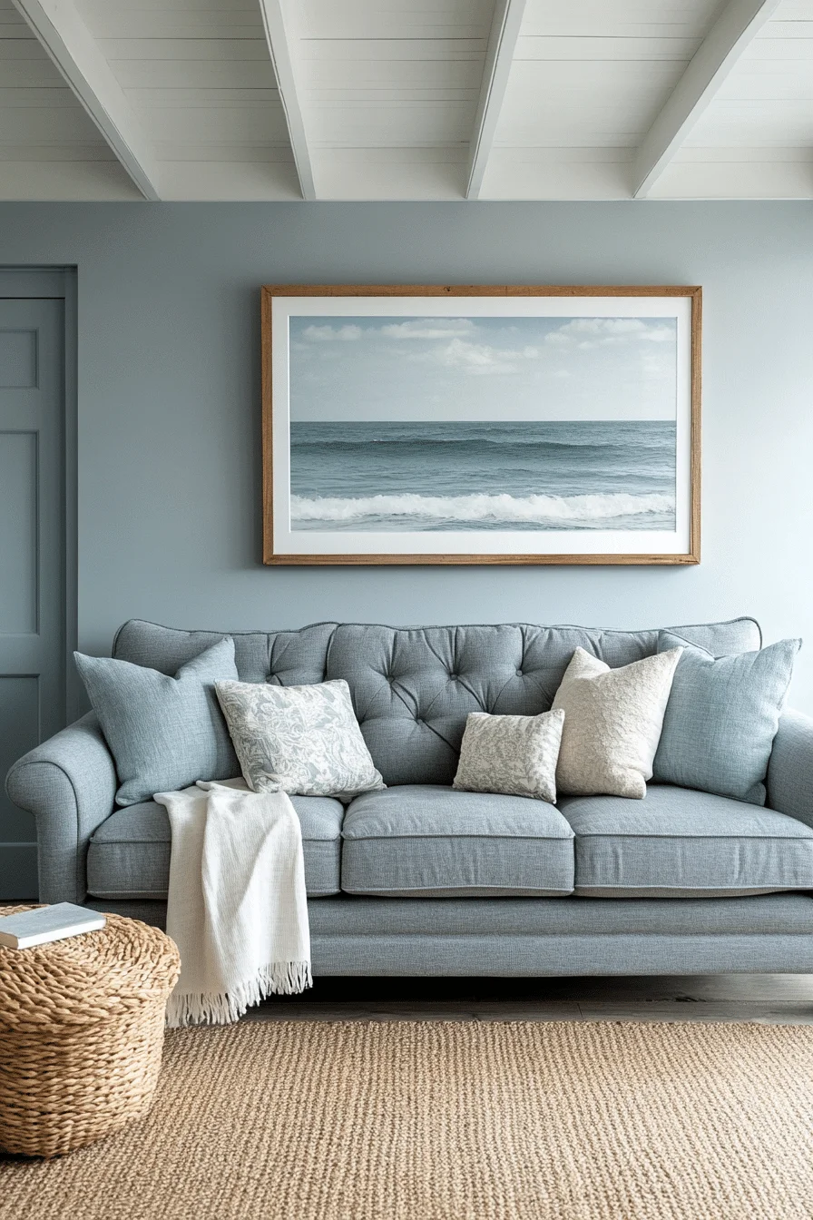grey sofa decor