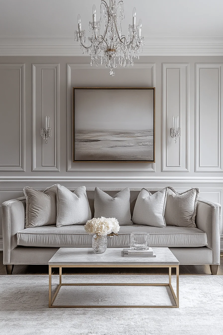grey sofa decor