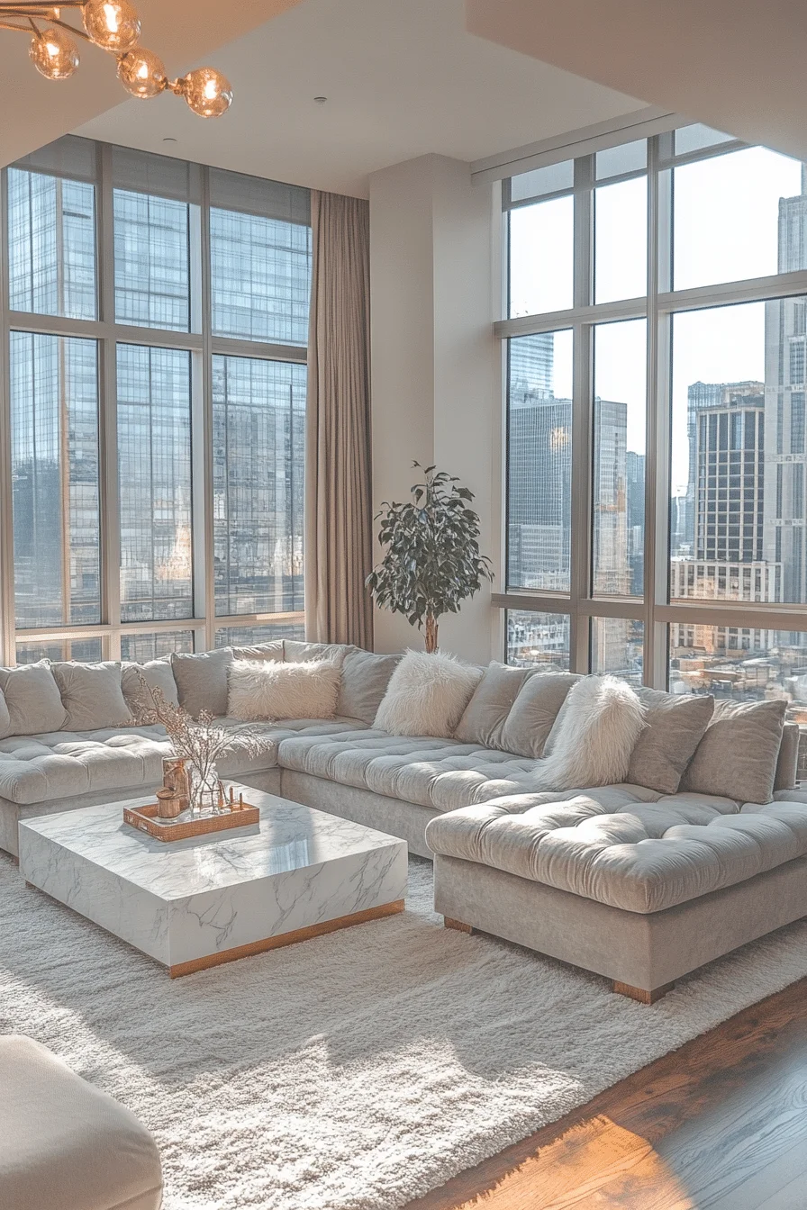 grey sofa decor