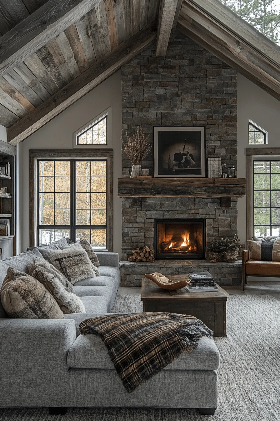 grey sofa decor